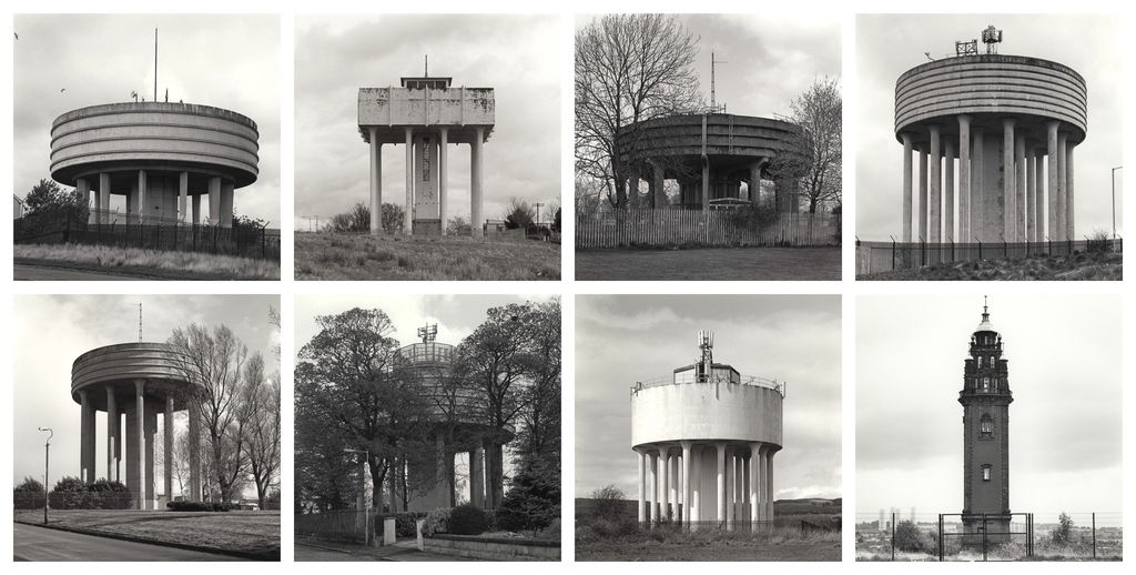 Eight water towers of Glasgow grid